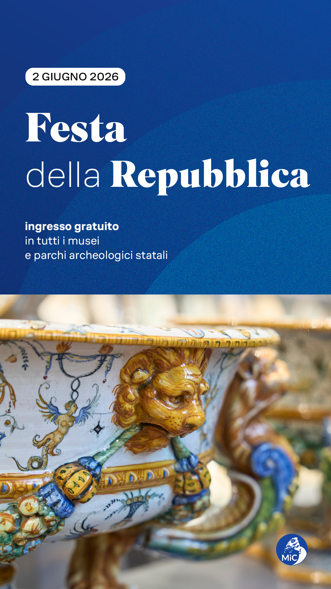 Grafica promozionale delle iniziative Domenica al Museo del GAMB a Firenze